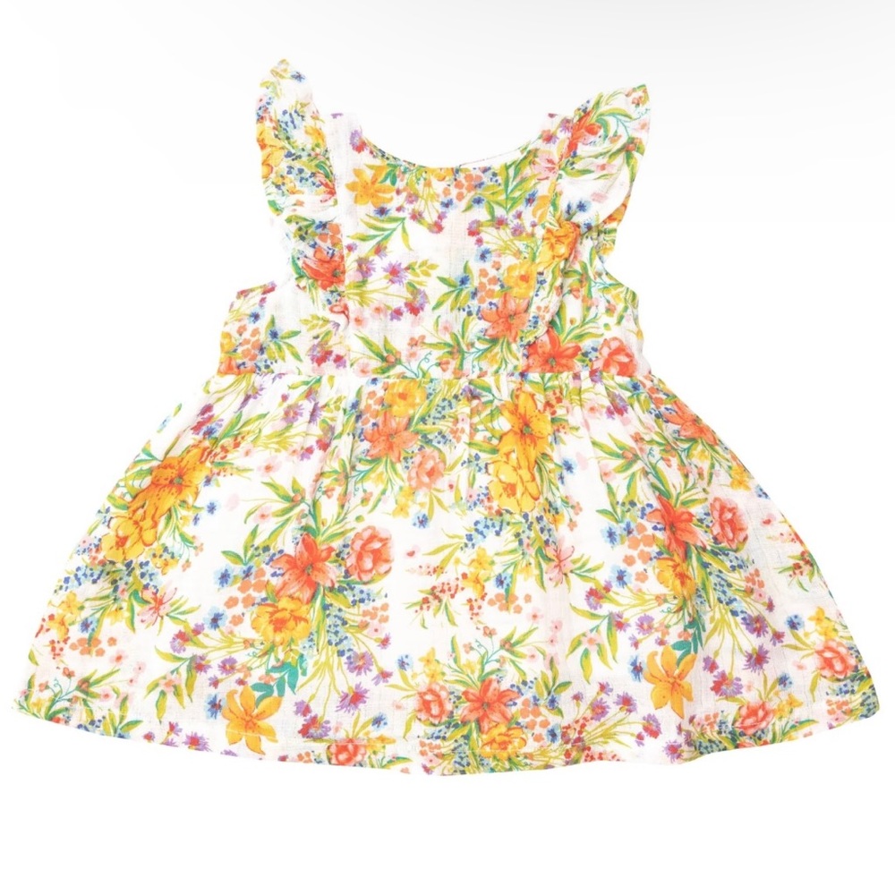 Angel Dear | Garden Joy Muslin Ruffle Sundress | 3T